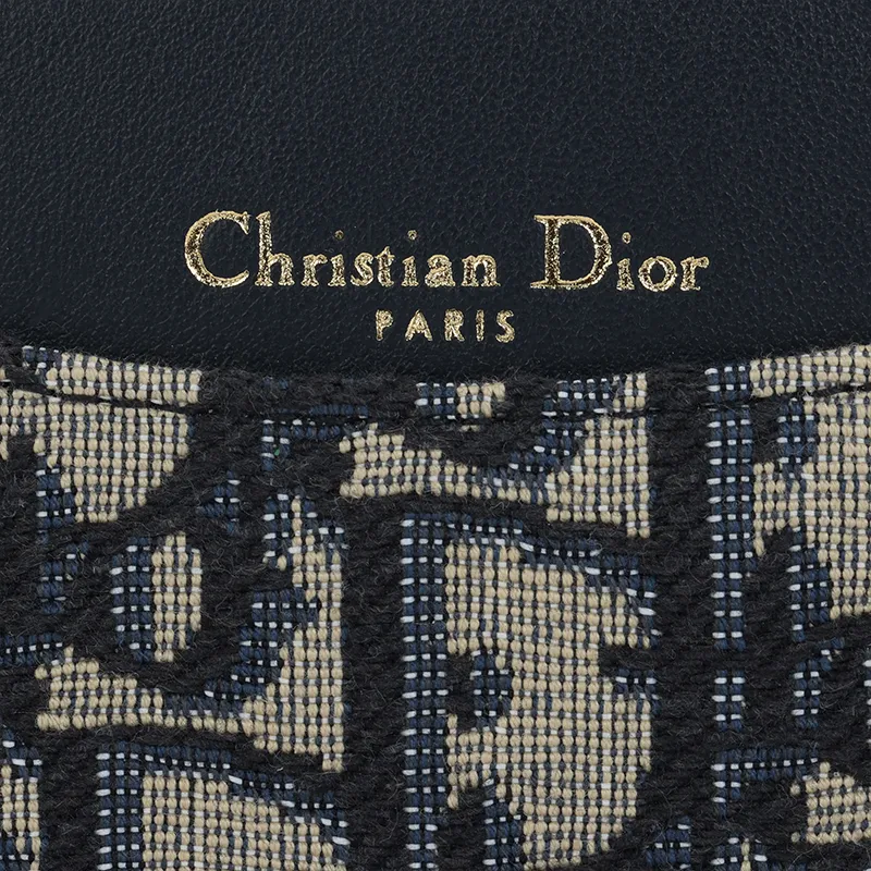 DIOR Travel Cotton Card Holder Women's Blue-4