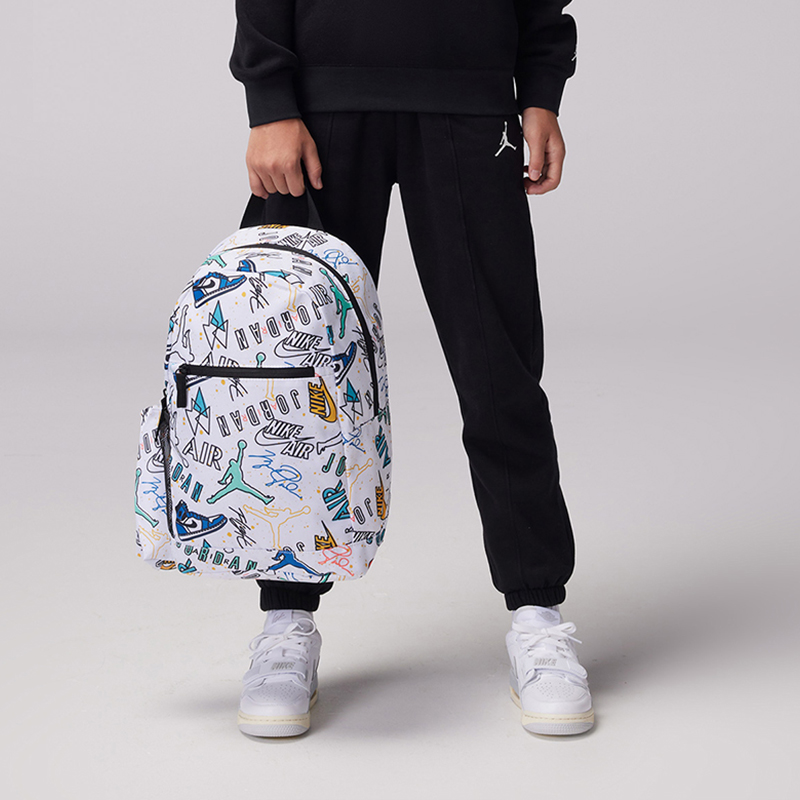 Jordan Elementary School Backpack White Multicolor - POIZON