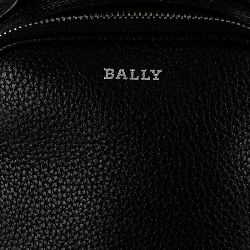 BALLY Cow Leather Sling Bag Men's Black-4