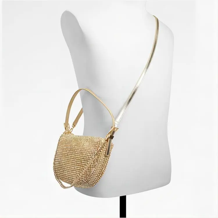 ALDO Polyester Shoulder Bag Regular Women's Gold-3