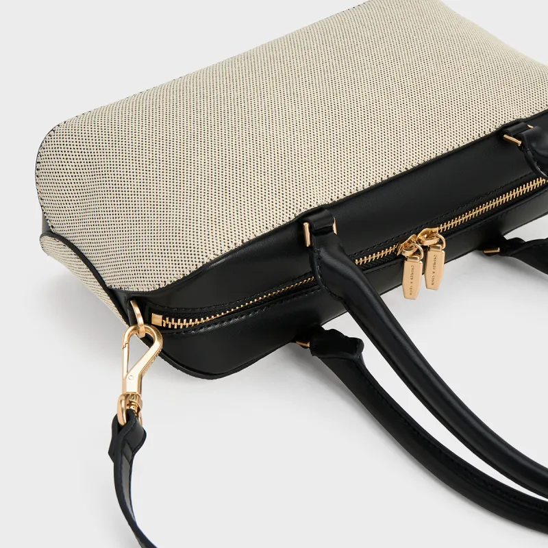 CHARLES&KEITH Fabric, Polyurethane, Synthetic Leather Crossbody One Shoulder Handbag Women's Multi Composite Color-2