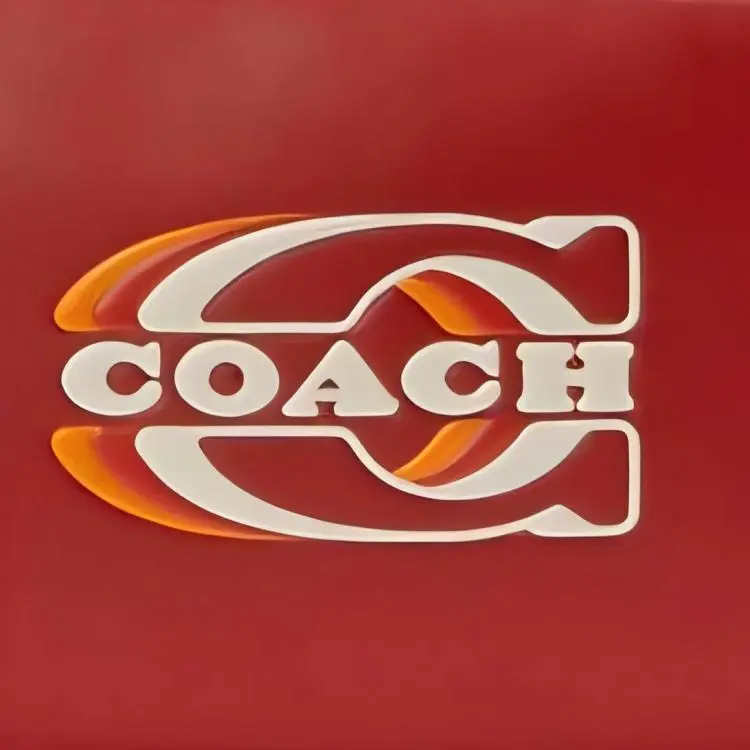 COACH Coated Canvas With Calfskin Shoulder Bag, Crossbody Bag, Fanny Pack Tubas Women's Red-4