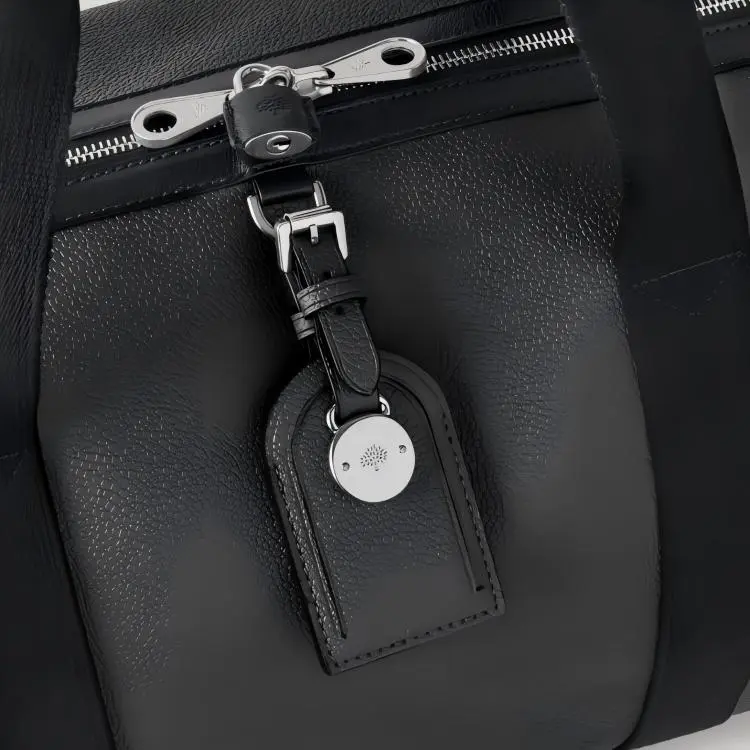 Mulberry Smooth Leather With Canvas Handbag Shoulder Bag Crossbody Bag Travel Bag Medium Size Women's Black-2
