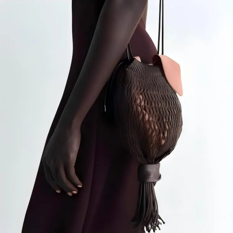Lemaire Nylon Crossbody Bag, Shoulder Bag Women's Brown-4