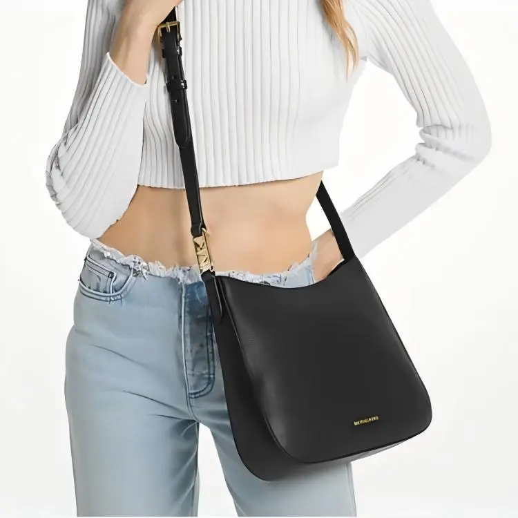 MICHAEL KORS Leather Crossbody Bag, Shoulder Bag Tubas Women's Black-3