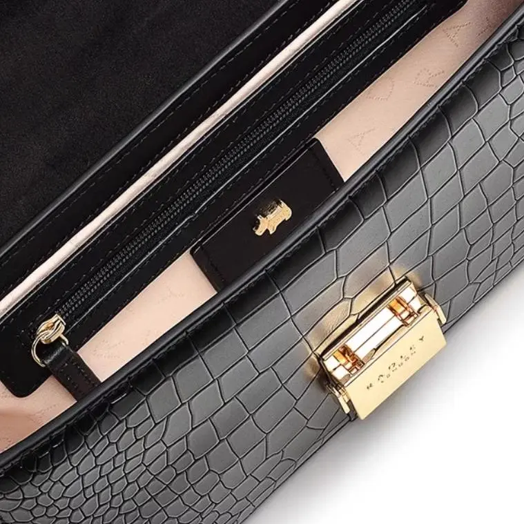 RADLEY Cow Leather Shoulder Bag, Handbag, Shoulder Bag Medium Size Women's Black-2