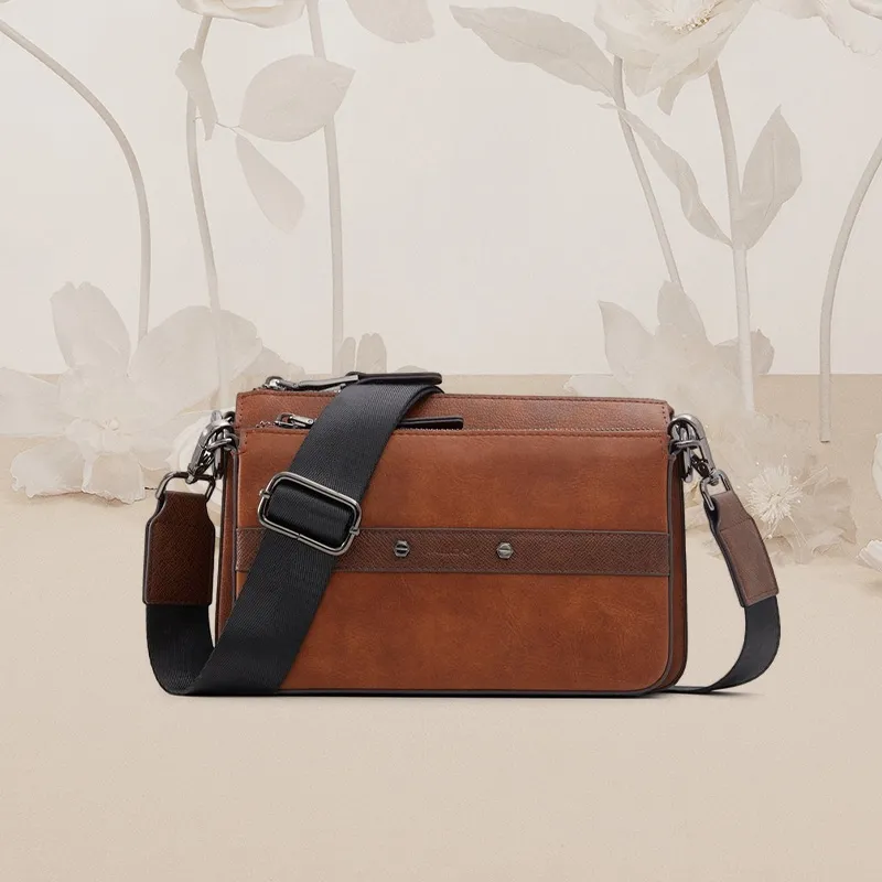 ALDO Artificial Leather Crossbody Bag Medium Size Men's Mixed Color-3