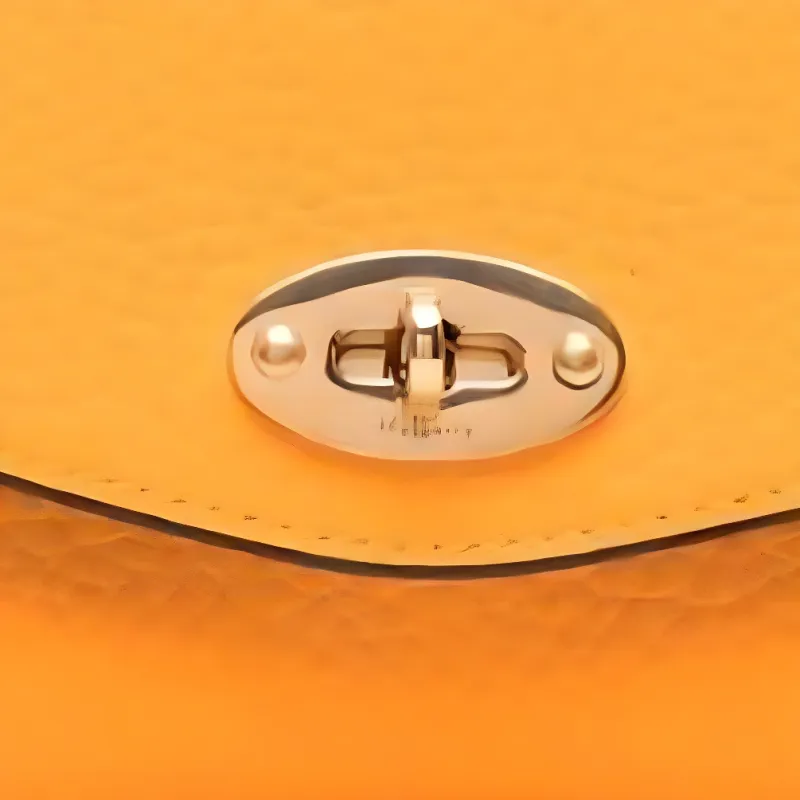 Mulberry Darley Cow Leather Wallet Medium Size Women's Yellow-3