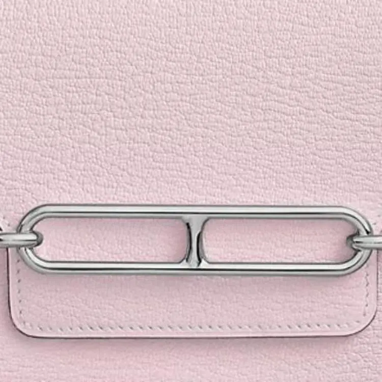 HERMES Roulis Mysore Sheepskin Wallet Women's 5T Rose-3
