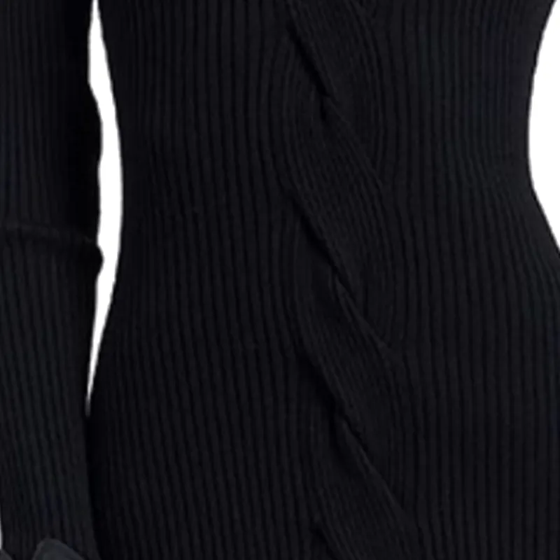 BESIONIA FＷ23 Long Sleeved Dresses Women's Black-4