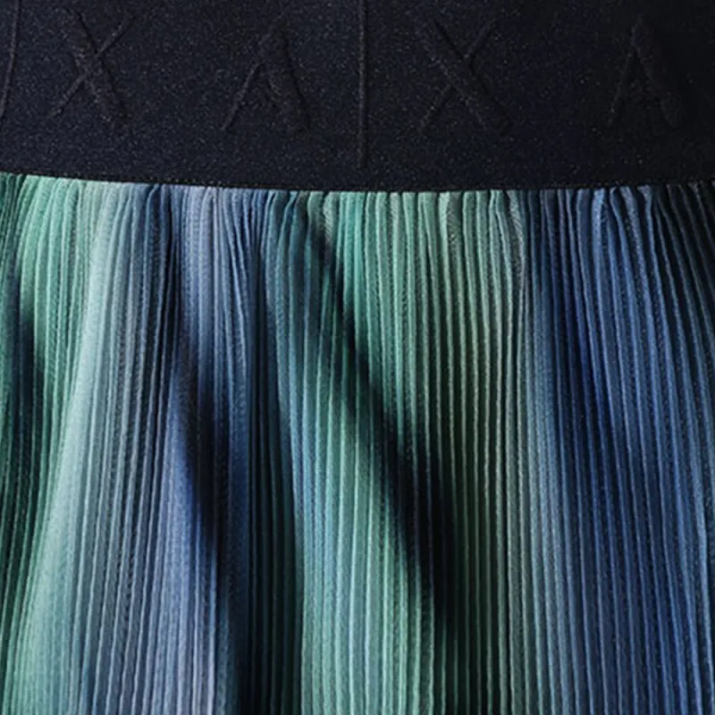 ARMANI EXCHANGEAE FW24 Casual Short Skirts Women's Blue Green-4