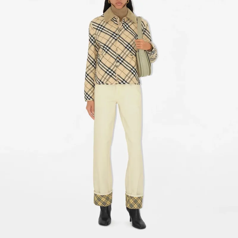 Burberry Check Printed Quilted Jacket-1