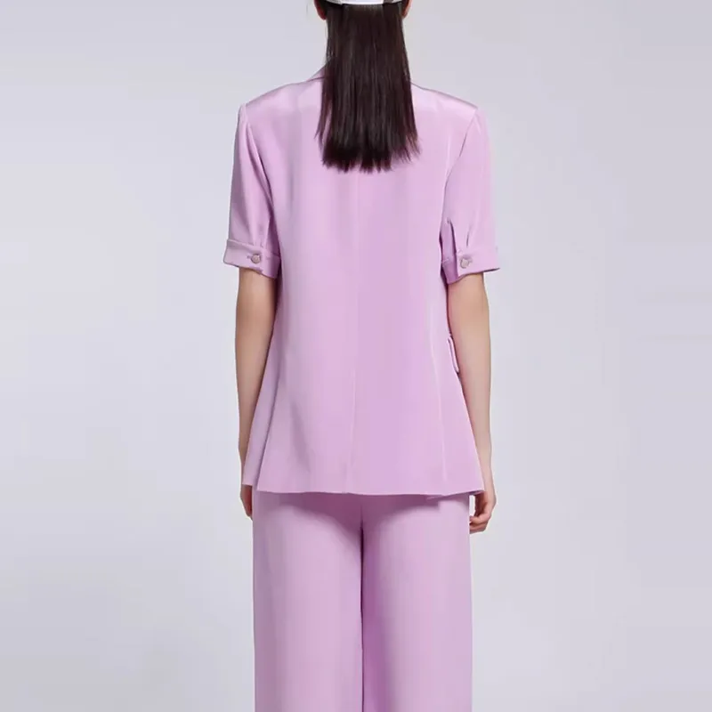 BESIONIA SS22 Business Suits Coats Women's Light Purple-4
