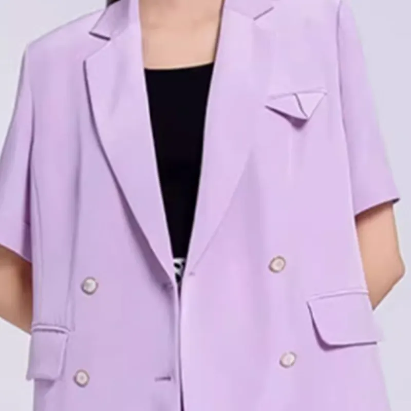 BESIONIA SS22 Business Suits Coats Women's Light Purple-6