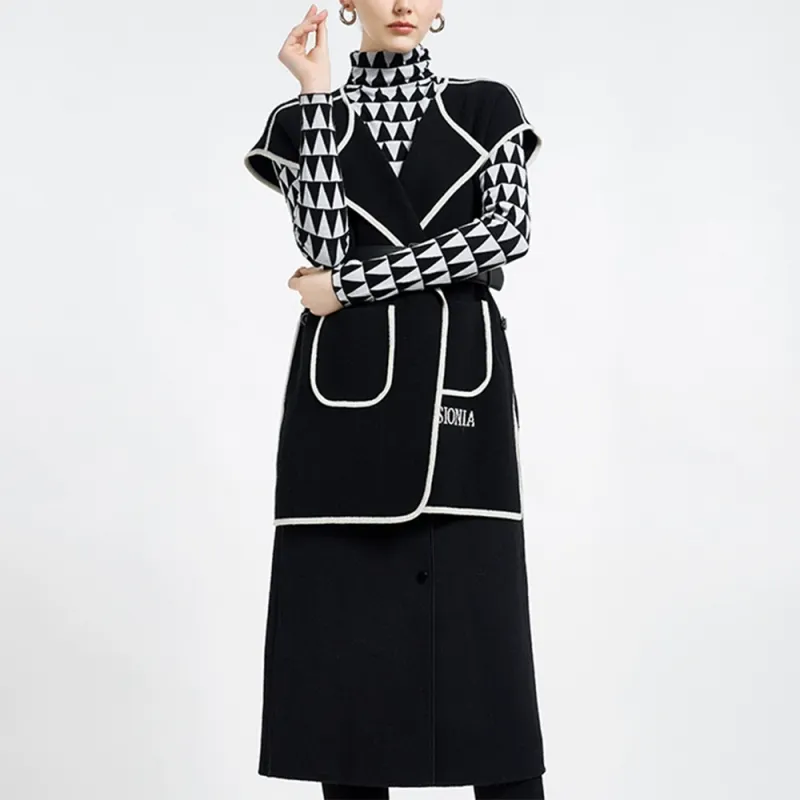 BESIONIA FW23 Casual Long Skirts Women's Black-2