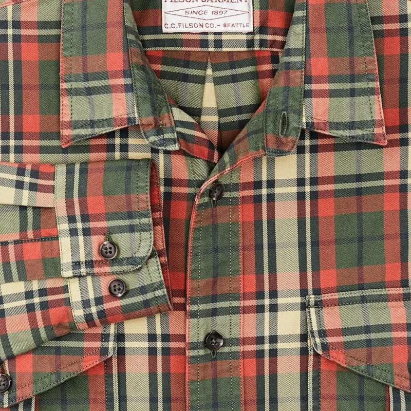 Filson FW24 Shirt Men's Caramel Red Plaid-5
