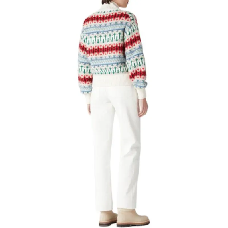 Loro Piana FW23 Holiday Noel Bomber Jacket Jackets & Coats Women's Multicolor White-2