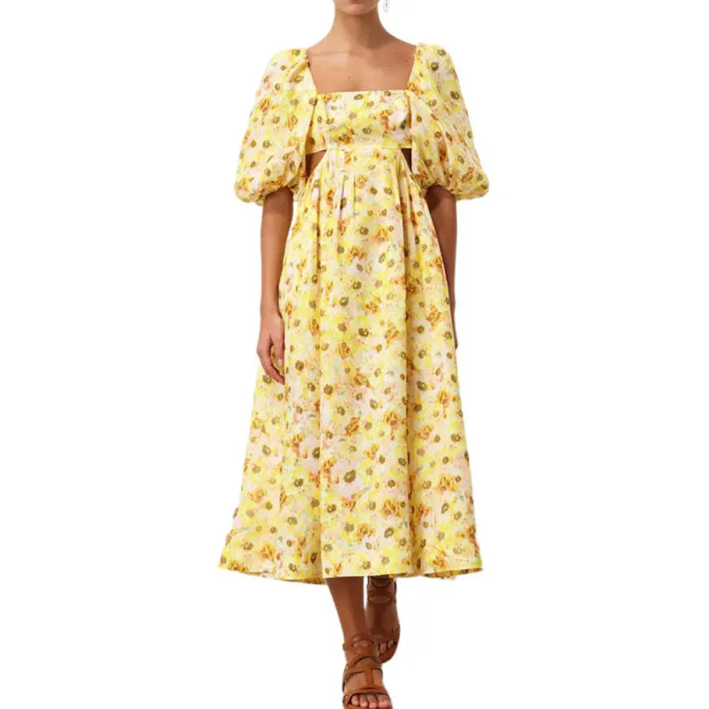 Zimmermann SS24 Short-Sleeved Dresses Women's Yellow-1