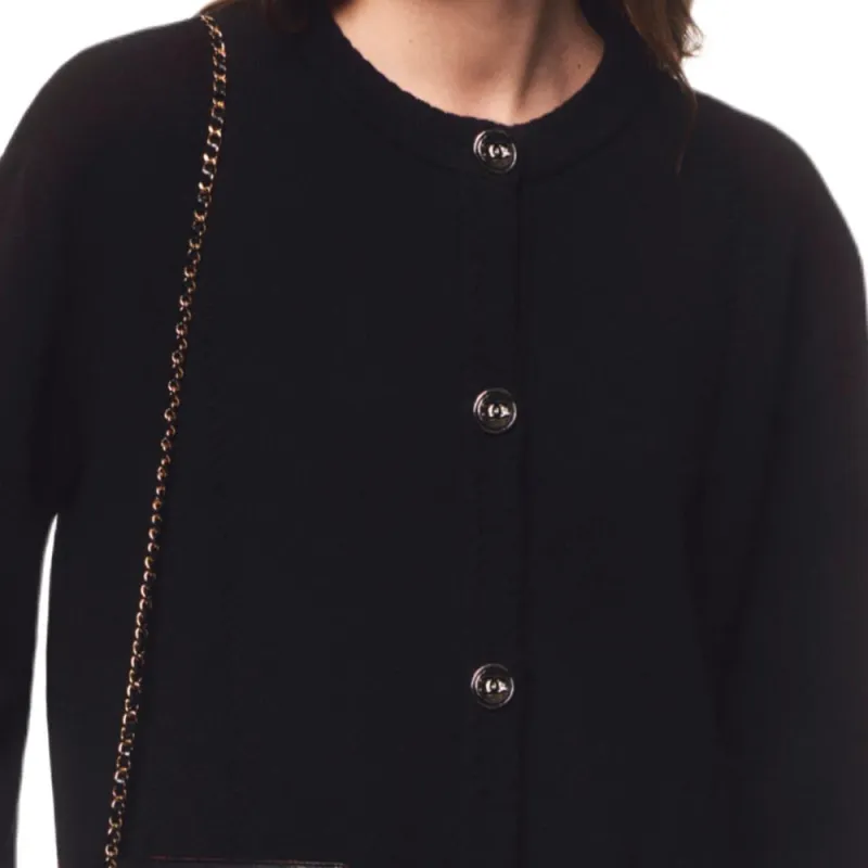 CHANEL 24 Fall Winter Leather Jacket Women's Black-3