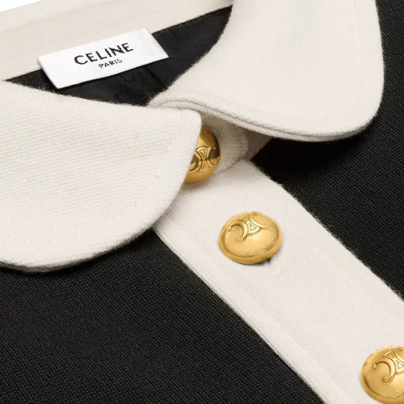CELINE Mini Trapeze Dress In Wool Jersey-6