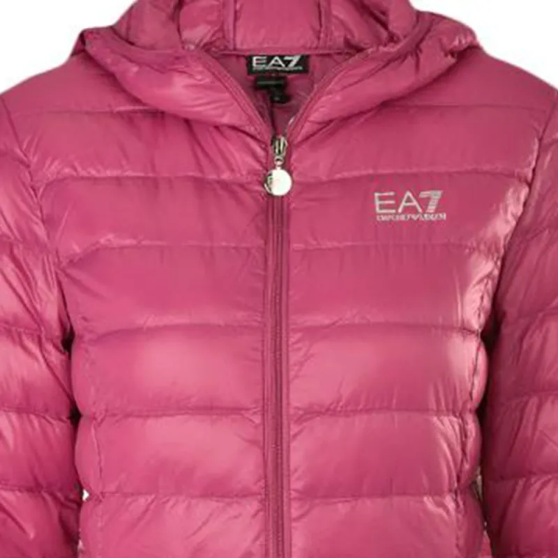 EMPORIO ARMANI EA7 Down Jacket Women's Peach Pink-6