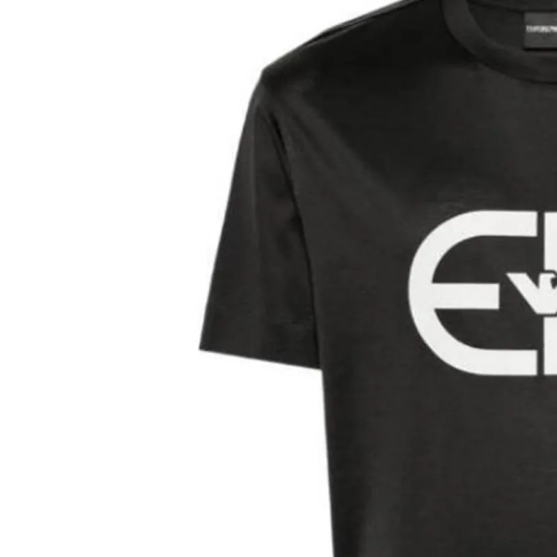 EMPORIO ARMANI Logo print Crew neck T shirt-5