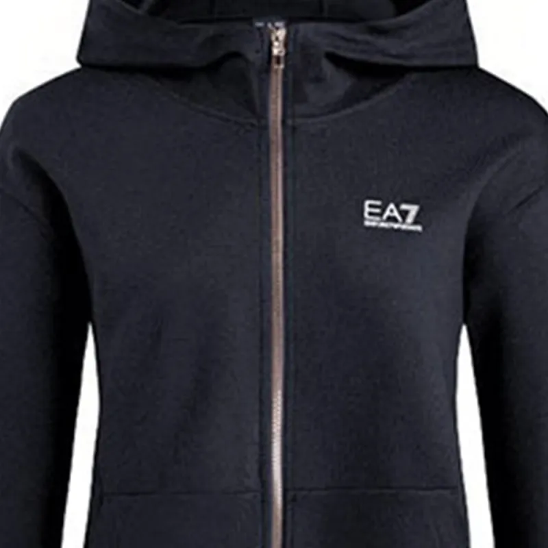 EMPORIO ARMANI Logo tape Zipped Hoodie-5