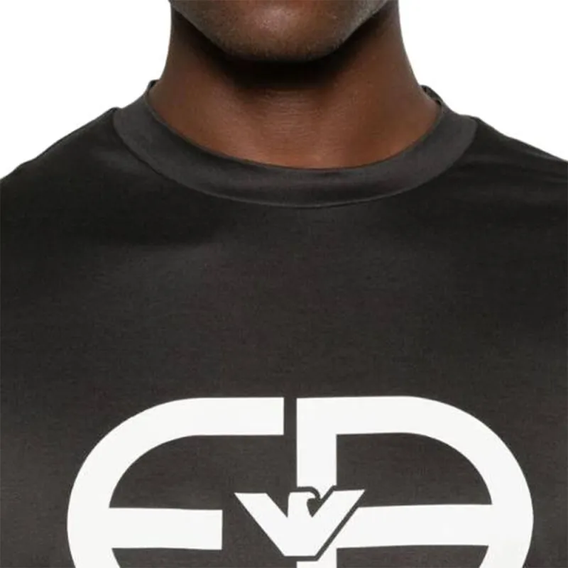 EMPORIO ARMANI Logo print Crew neck T shirt-4