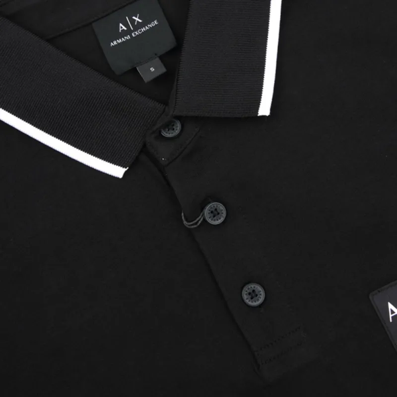 EMPORIO ARMANI SS23 Polo Shirt Men's Black-4