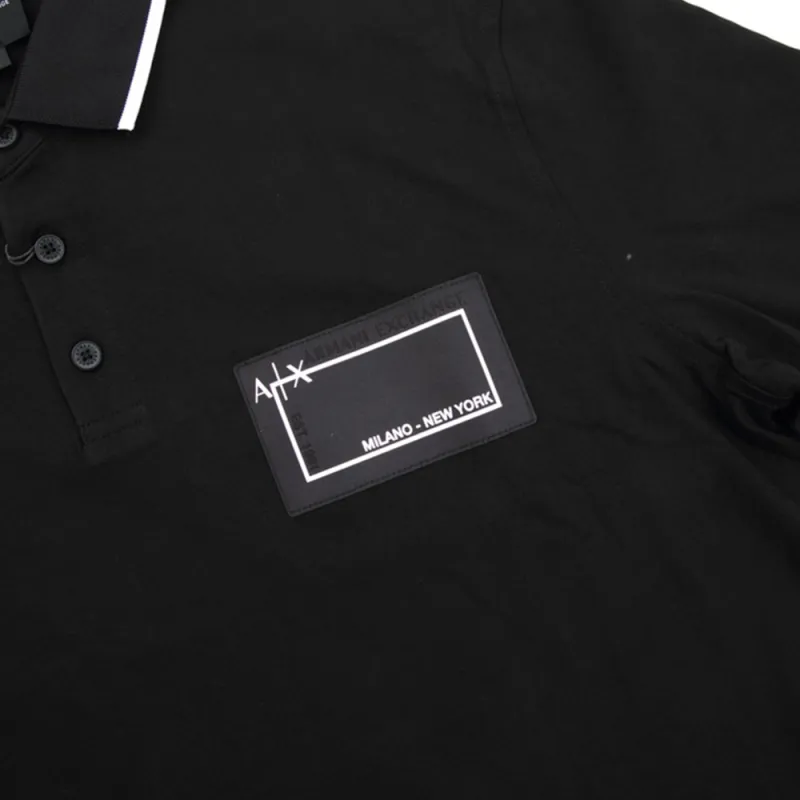 EMPORIO ARMANI SS23 Polo Shirt Men's Black-2