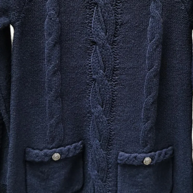 CHANEL FW18 Sweater Women's Dark Blue-4