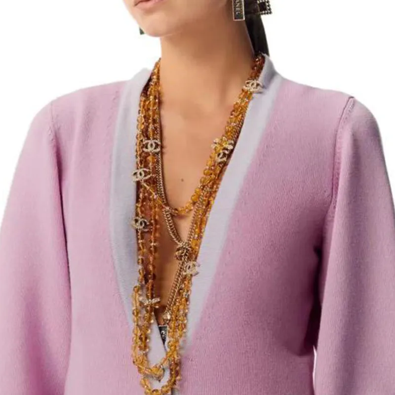 CHANEL 23 Knitwear Women's Pink-4