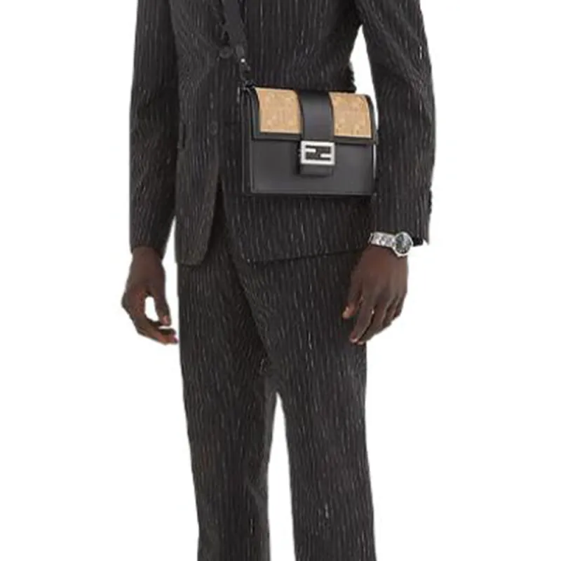 FENDI Cargo Pants Men Black-2
