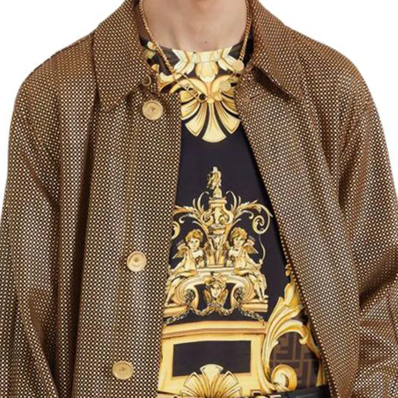 FENDI x VERSACE FENDI X VERSACE T-Shirt Men's Black Gold-4