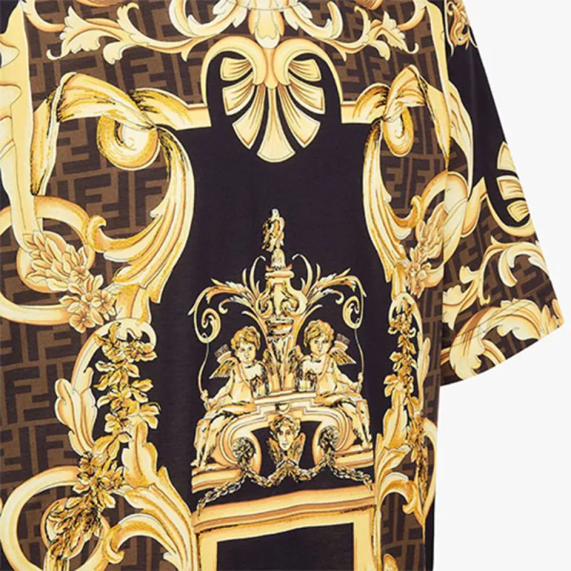 FENDI x VERSACE FENDI X VERSACE T-Shirt Men's Black Gold-3