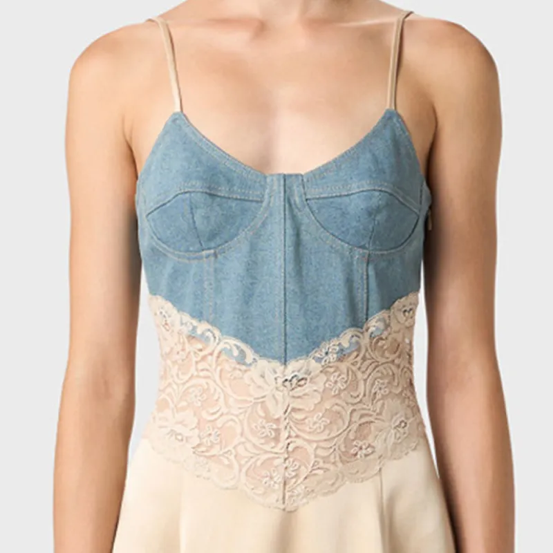 Blumarine Lace trim Mini Dress-5