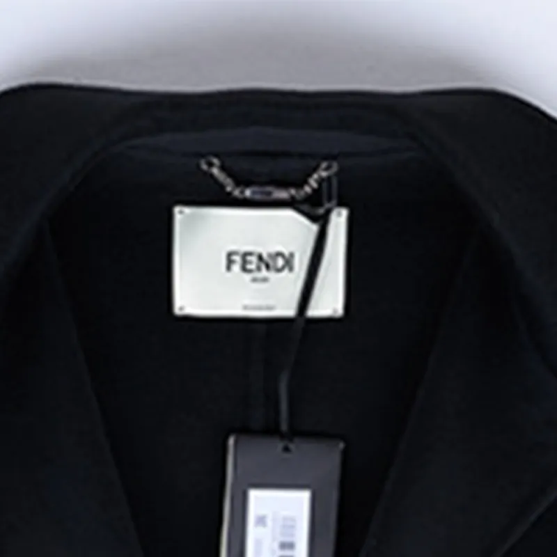 FENDI Coats Women's Black-3