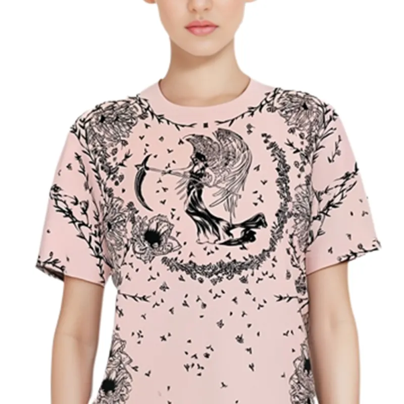 Givenchy Gothic Print Crewneck T Shirt-5