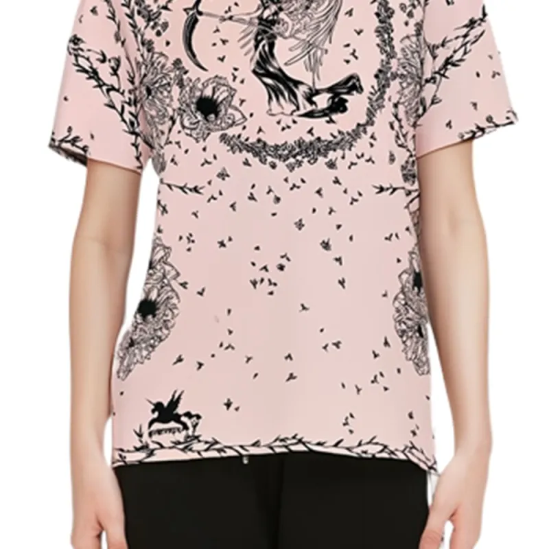 Givenchy Gothic Print Crewneck T Shirt-6