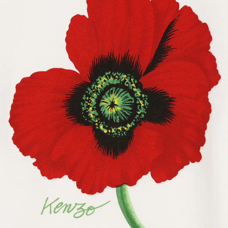 KENZO Poppy By Nigo Women's Loose T Shirt Off White-5