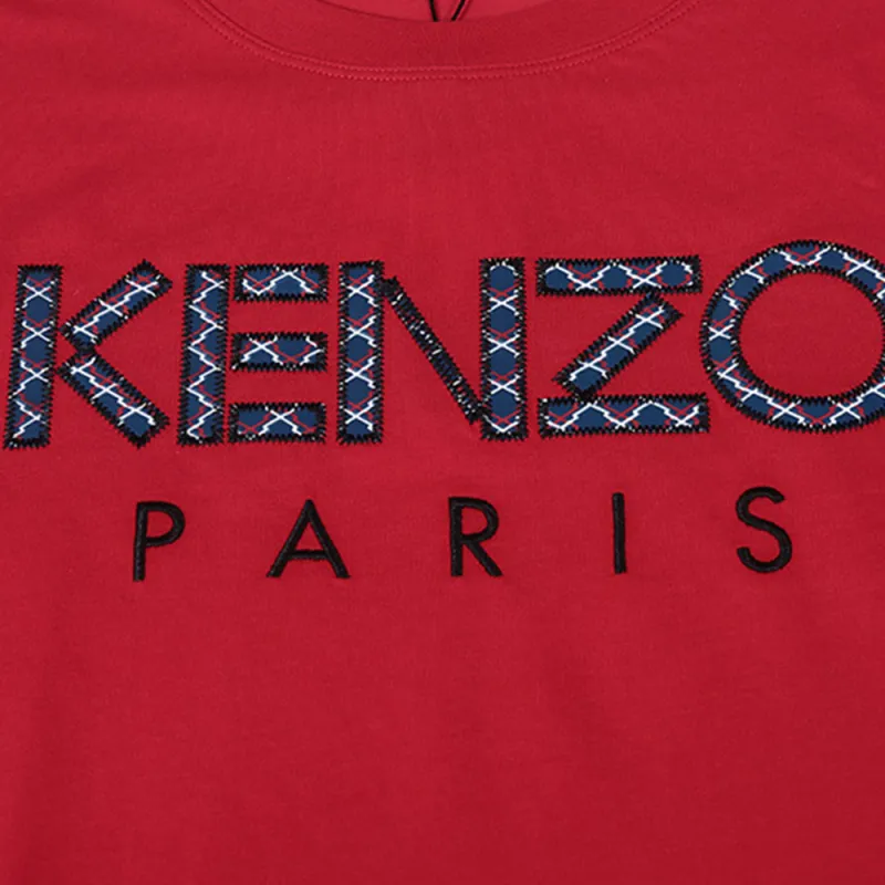 KENZO Letter Logo T Shirts Women's China Red-3
