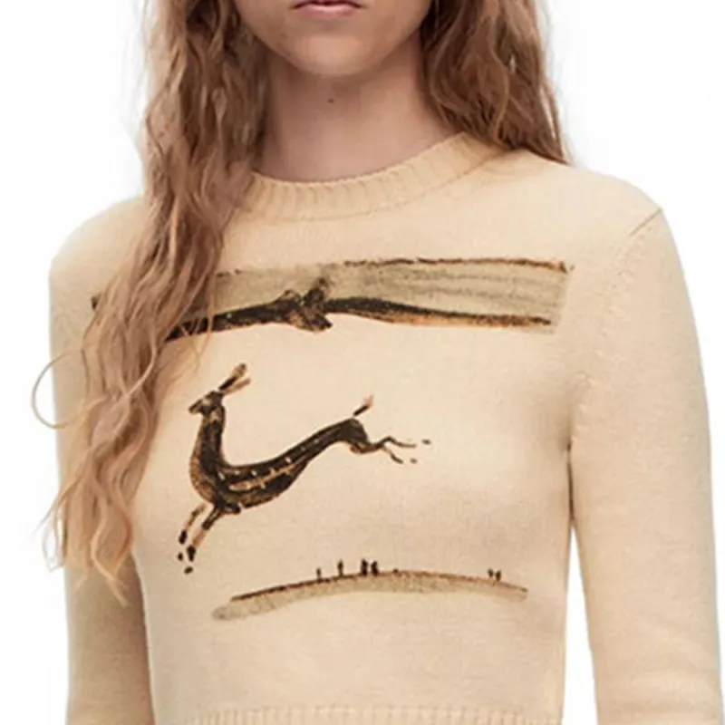 LOEWE SS23 Sweater Women's Light Umber-5