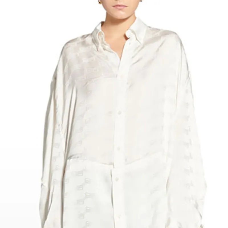 Balenciaga FW22 Shirt Loose Fit Women's White-3