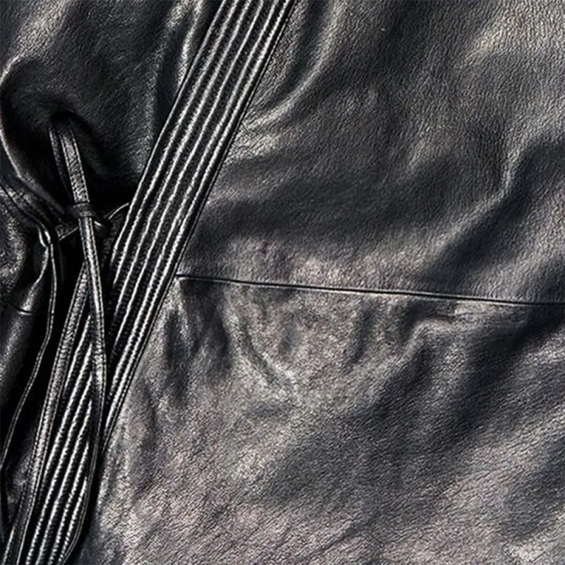 Balenciaga Leather Jackets Women's Black-5