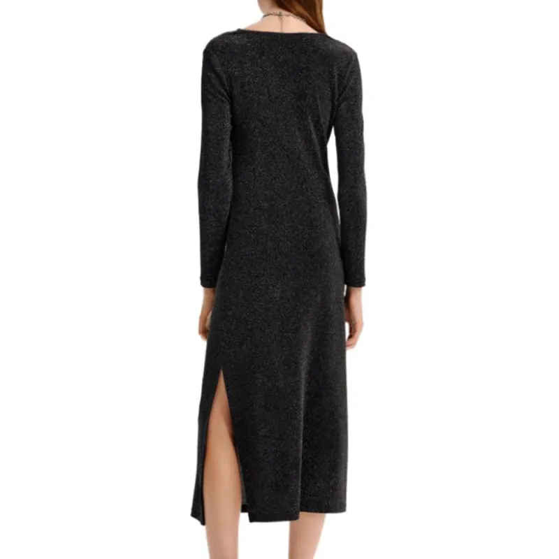 KARL LAGERFELD FW24 Long Sleeved Dress Women's Black-2