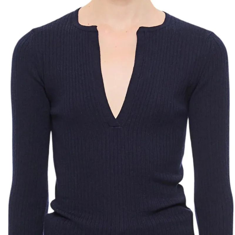 MaxMara V Neck Long Sleeved Top-5