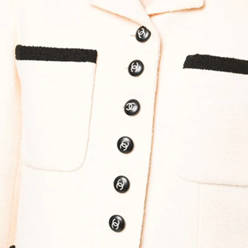 CHANEL 1996 CC-buttons Single-breasted Tweed Jacket-2