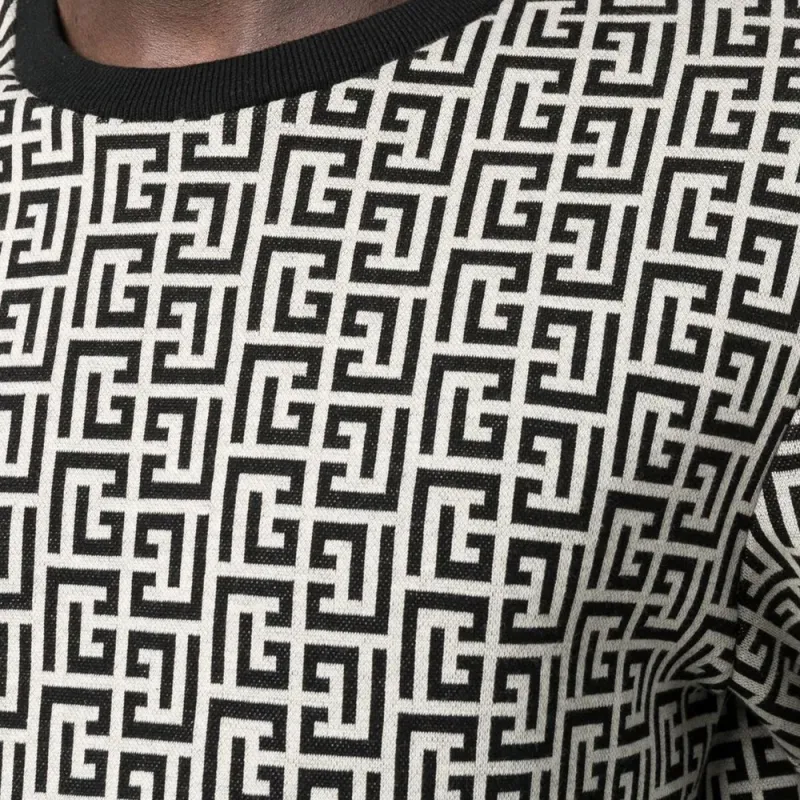 BALMAIN Monogram Print Sweatshirt-4
