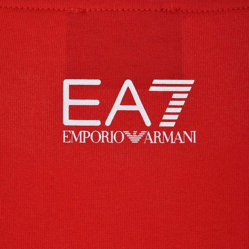 EMPORIO ARMANI EA7 Short Sleeved Dress Women's Red-3