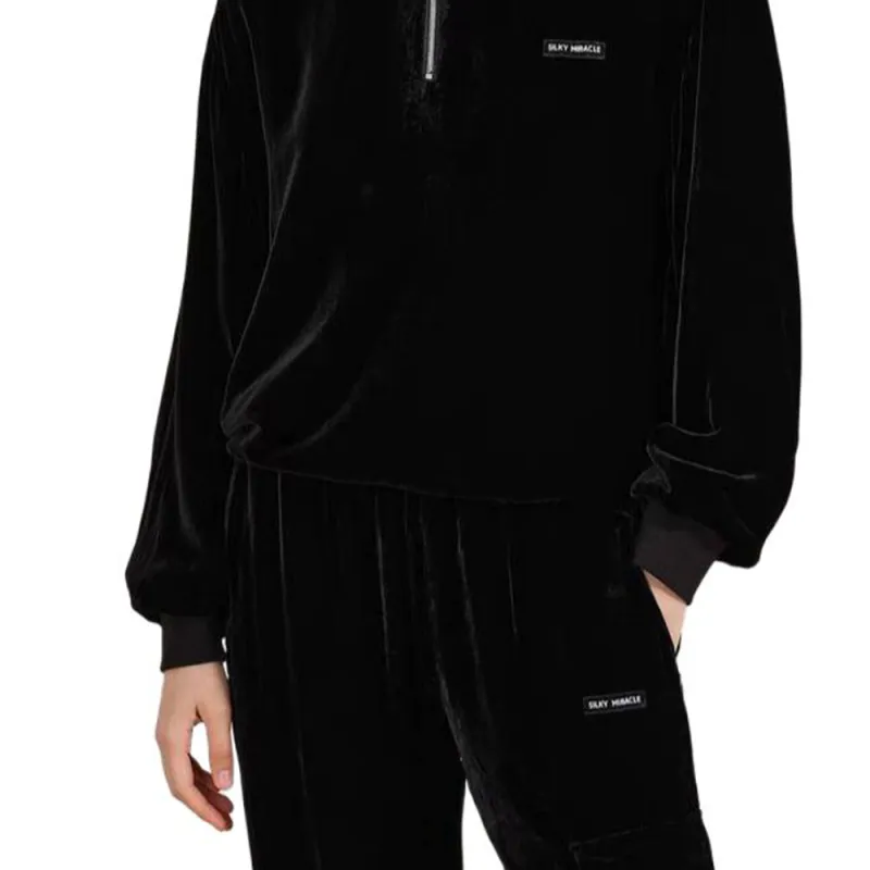 SILKY MIRACLE x YOYOKULALA FW24 Pajama Pants Women's Black-5